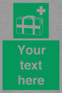 Custom sign safe condition Medical grab bag